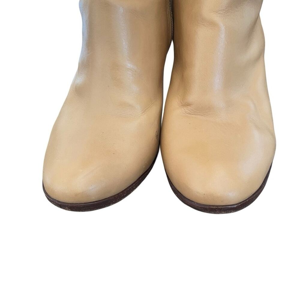 Pour La Victoire Imari Light Cognac Camel Leather Knee High Heeled Boots 6.5 - Picture 12 of 14
